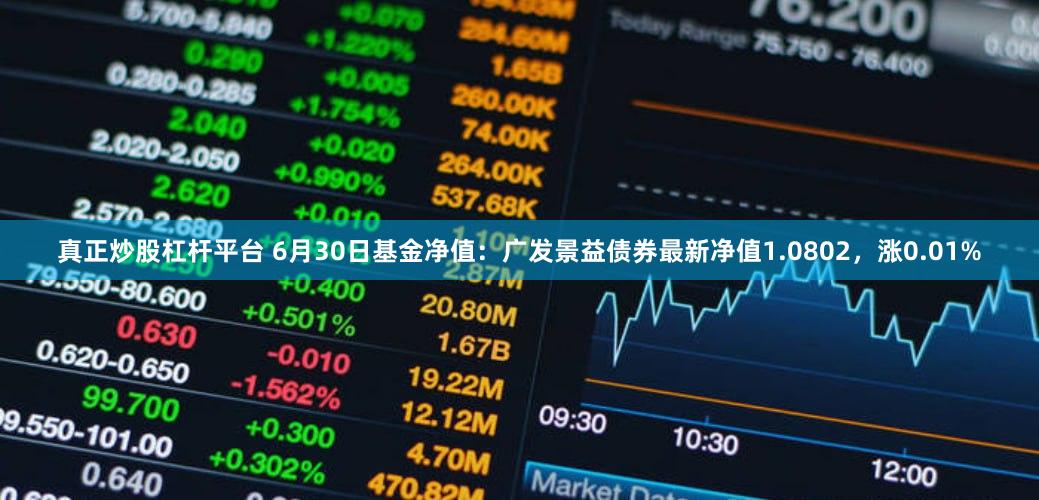 真正炒股杠杆平台 6月30日基金净值：广发景益债券最新净值1.0802，涨0.01%