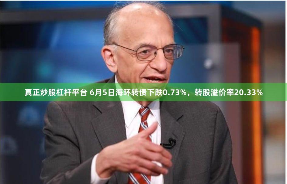 真正炒股杠杆平台 6月5日海环转债下跌0.73%，转股溢价率20.33%